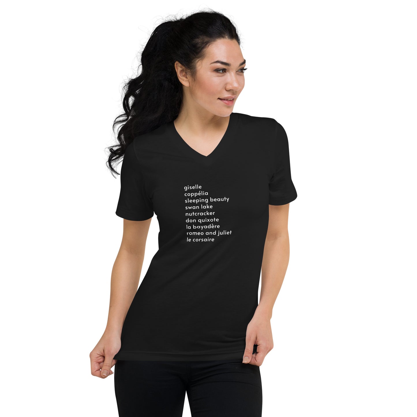 「全幕バレエが覚えられる」VネックTシャツ